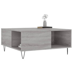 vidaXL Tavolino Salotto Grigio Sonoma 80x80x36,5 cm Legno Multistrato