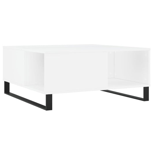 Tavolino da Salotto-Tavolino da soggiorno-Tavolo Bianco 80x80x36,5 cm in Legno Multistrato 367925
