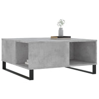 vidaXL Tavolino Salotto Grigio Cemento 80x80x36,5 cm Legno Multistrato