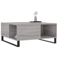Tavolino Salotto Grigio Sonoma 80x80x36,5 cm Legno Multistrato 830794