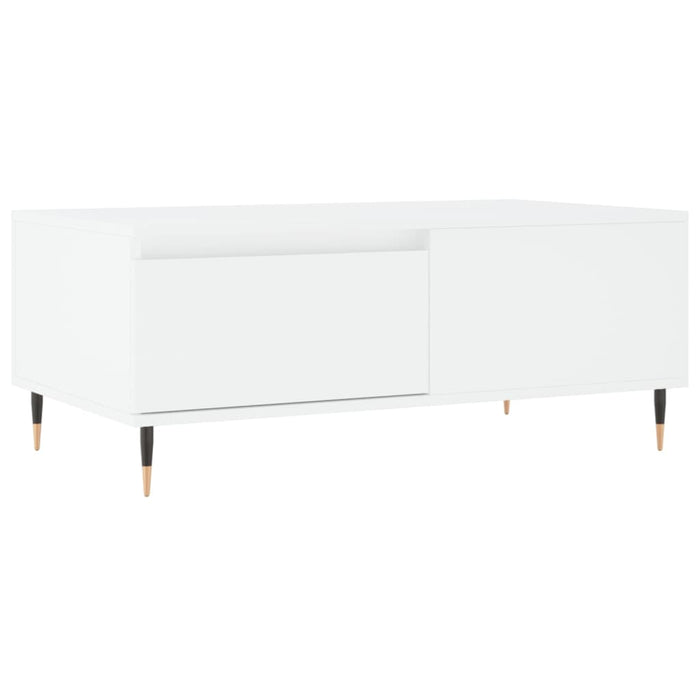 Tavolino da Salotto Bianco 90x50x36,5 cm in Legno Multistrato 830796