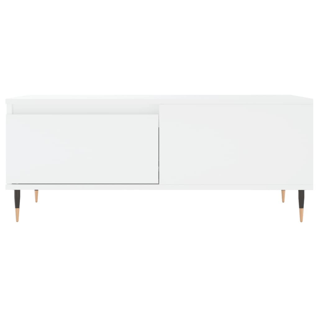 Tavolino da Salotto Bianco 90x50x36,5 cm in Legno Multistrato 830796