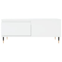 Tavolino da Salotto Bianco 90x50x36,5 cm in Legno Multistrato 830796