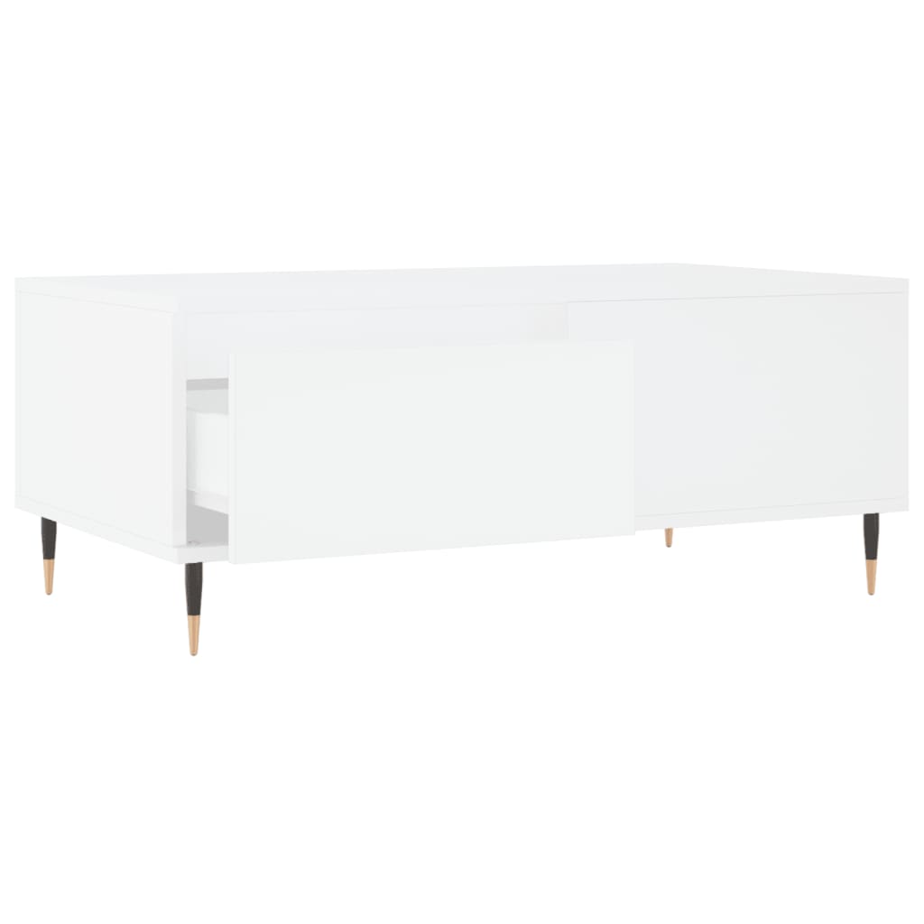 Tavolino da Salotto Bianco 90x50x36,5 cm in Legno Multistrato 830796