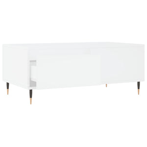 Tavolino da Salotto Bianco 90x50x36,5 cm in Legno Multistrato 830796