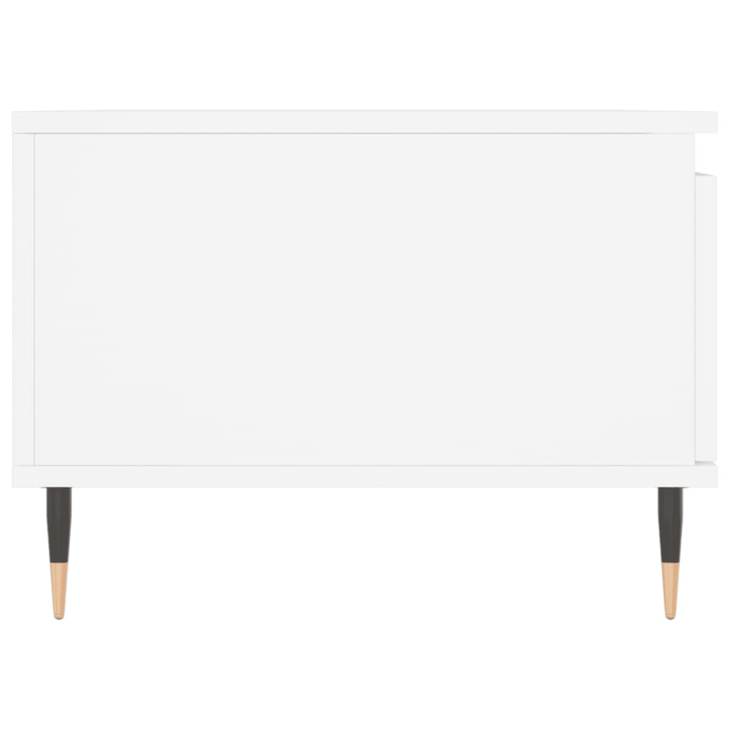 Tavolino da Salotto Bianco 90x50x36,5 cm in Legno Multistrato 830796