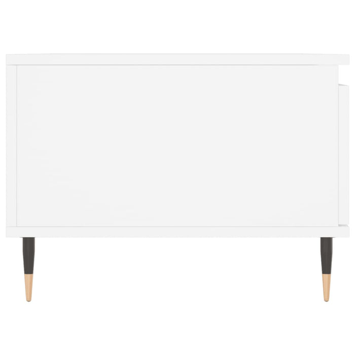 Tavolino da Salotto Bianco 90x50x36,5 cm in Legno Multistrato 830796
