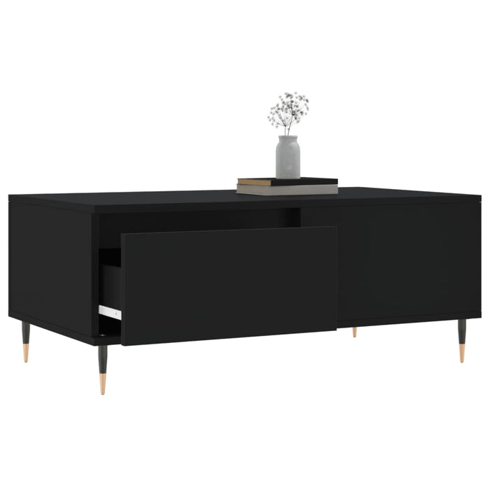 Tavolino da Salotto Nero 90x50x36,5 cm in Legno Multistratocod mxl 79066