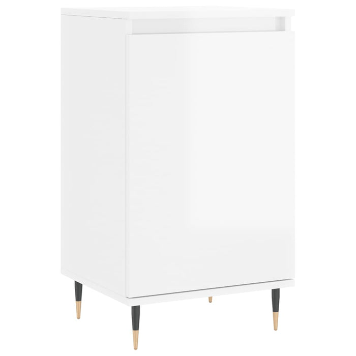 Credenza Bianco Lucido 40x35x70 cm in Legno Multistrato 831040