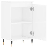 Credenza Bianco Lucido 40x35x70 cm in Legno Multistrato 831040