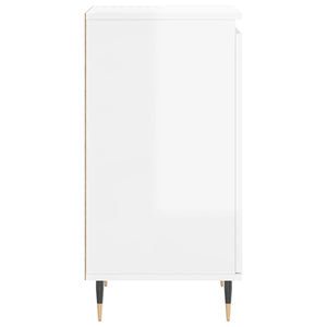 Credenza Bianco Lucido 40x35x70 cm in Legno Multistrato 831040