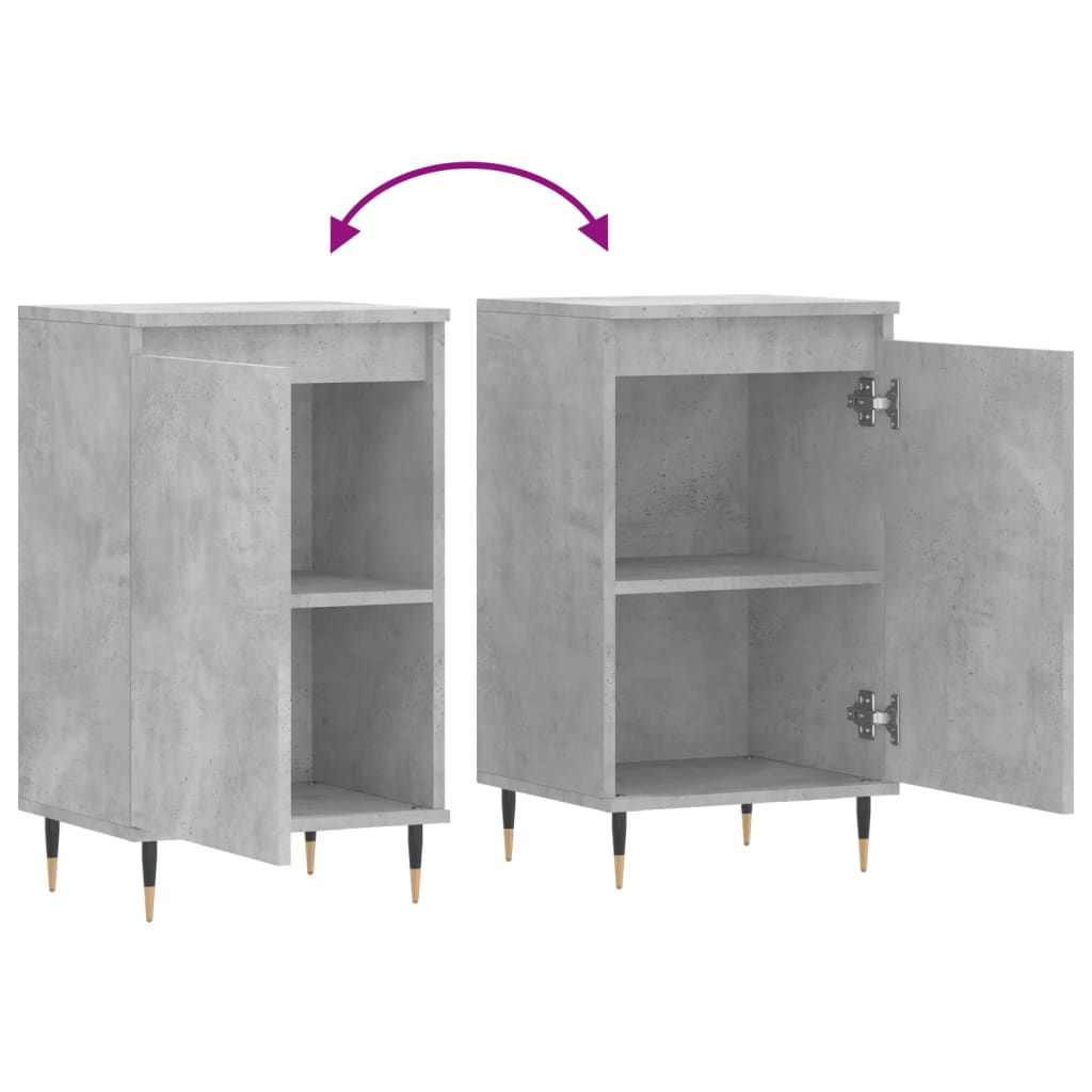 Credenza Grigio Cemento 40x35x70 cm in Legno Multistrato