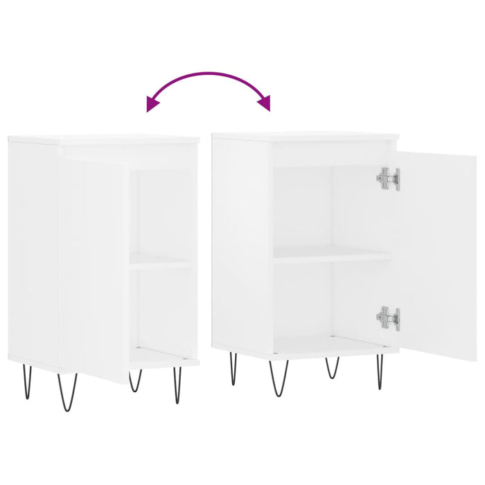 Credenza Bianca 40x35x70 cm in Legno Multistrato 831052