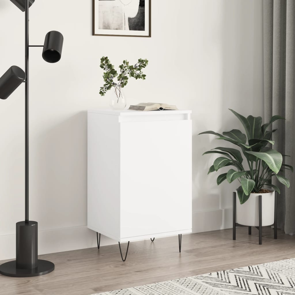 vidaXL Credenza Bianca 40x35x70 cm in Legno Multistrato