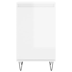 Credenze 2 pz Bianco Lucido 40x35x70 cm in Legno Multistrato 831057