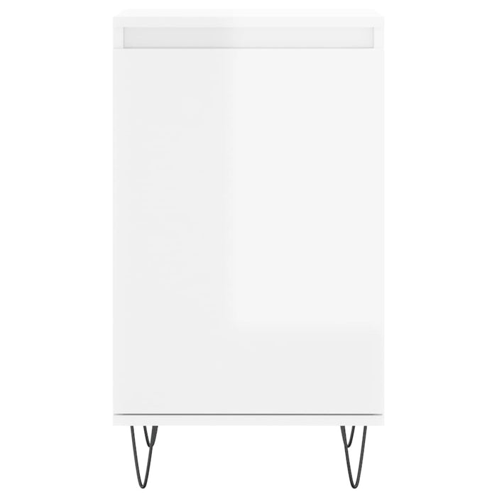 Credenze 2 pz Bianco Lucido 40x35x70 cm in Legno Multistrato 831057