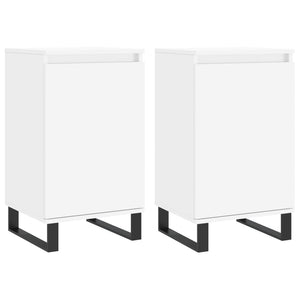 Credenze 2 pz Bianche 40x35x70 cm in Legno Multistrato 831069