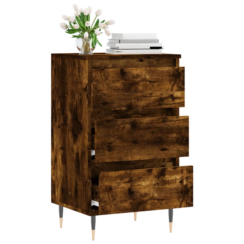 Credenza Rovere Fumo 40x35x70 cm in Legno Multistrato 831089