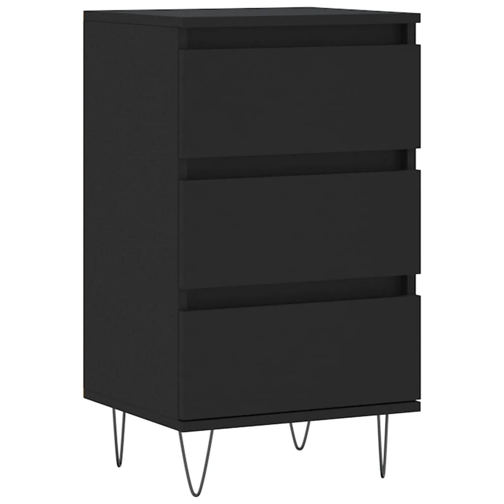 Credenza-Buffet-Armadio da cucina Nera 40x35x70 cm in Legno Multistrato
