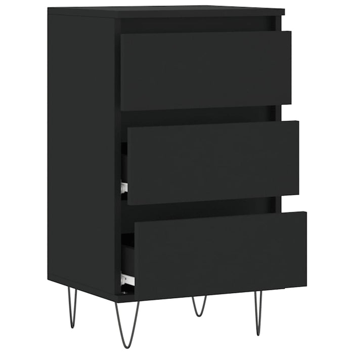Credenza-Buffet-Armadio da cucina Nera 40x35x70 cm in Legno Multistrato