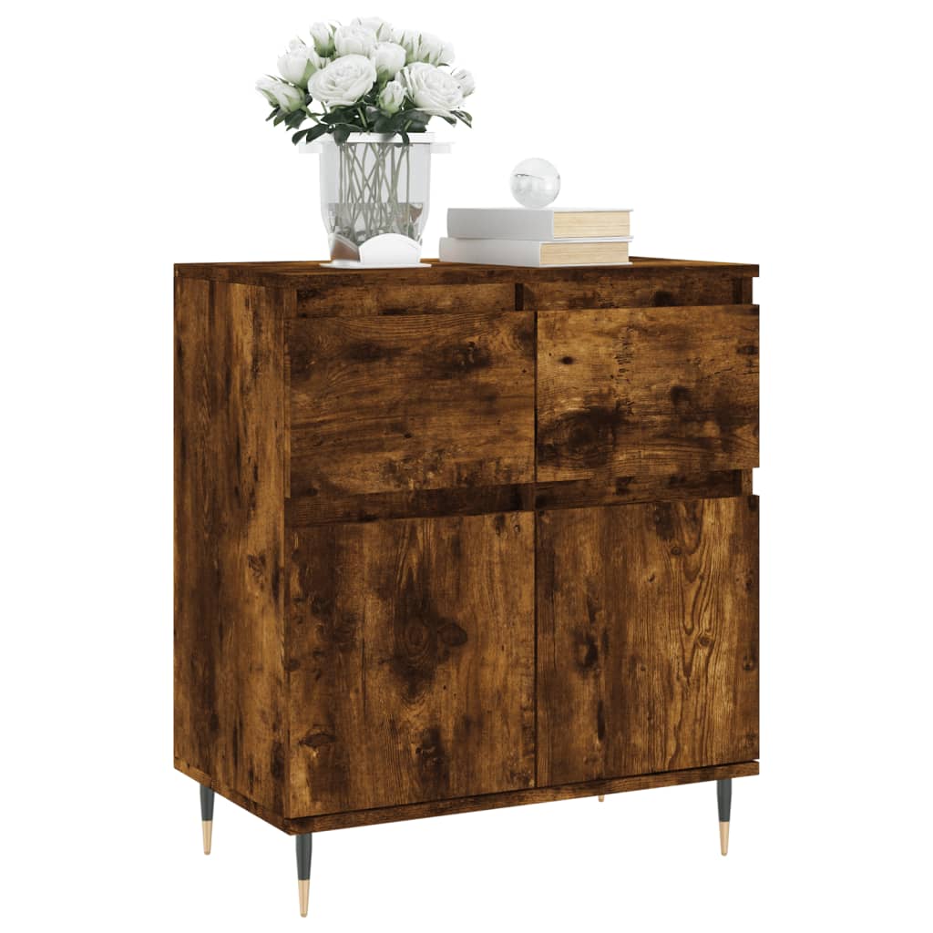 vidaXL Credenza Rovere Fumo 60x35x70 cm in Legno Multistrato