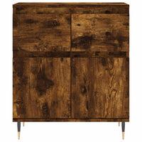 Credenza Rovere Fumo 60x35x70 cm in Legno Multistrato 831113