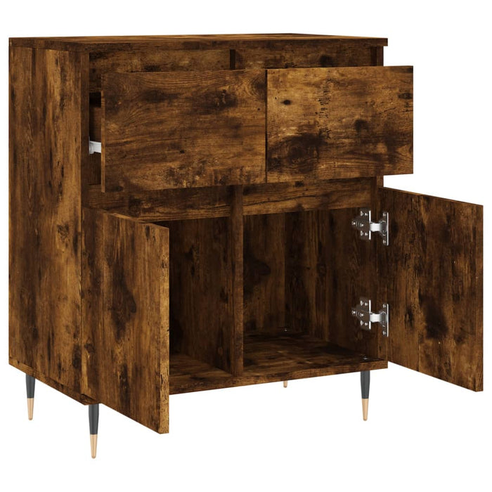 Credenza Rovere Fumo 60x35x70 cm in Legno Multistrato 831113