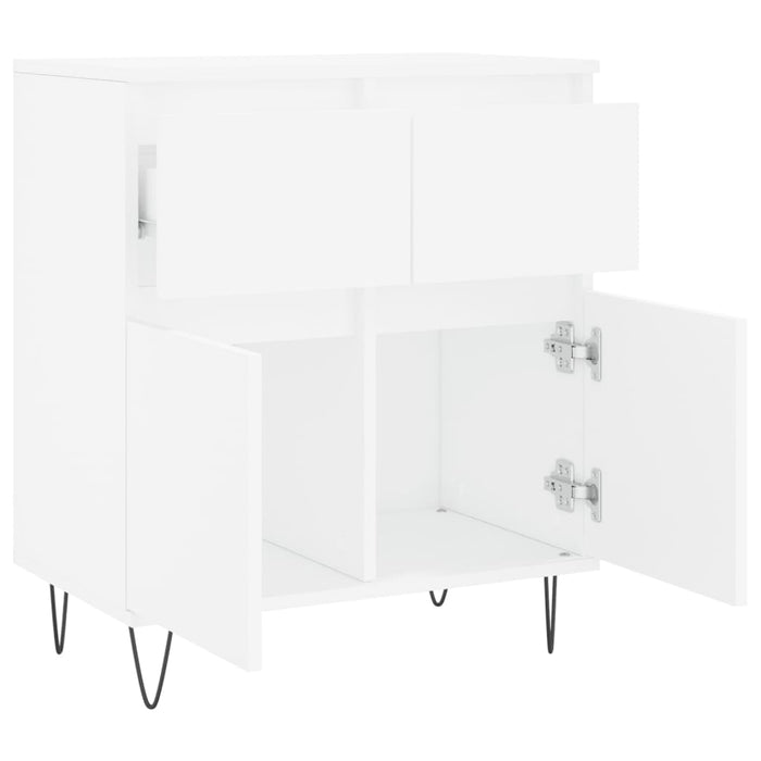 vidaXL Credenza Bianca 60x35x70 cm in Legno Multistrato
