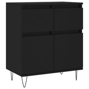 Credenza Nero 60x35x70 cm in Legno Multistrato 831117