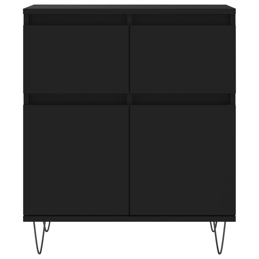 Credenza Nero 60x35x70 cm in Legno Multistrato 831117