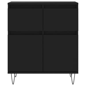 Credenza Nero 60x35x70 cm in Legno Multistrato 831117