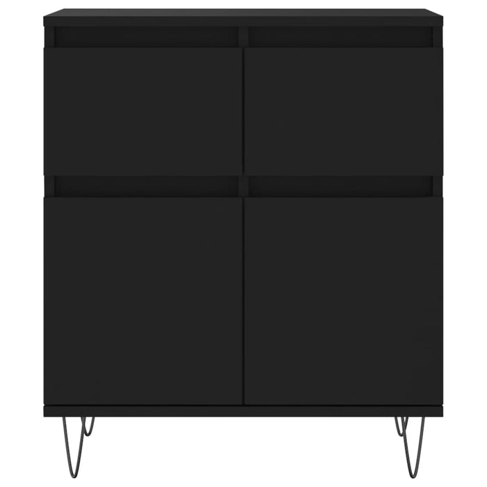 Credenza Nero 60x35x70 cm in Legno Multistrato 831117