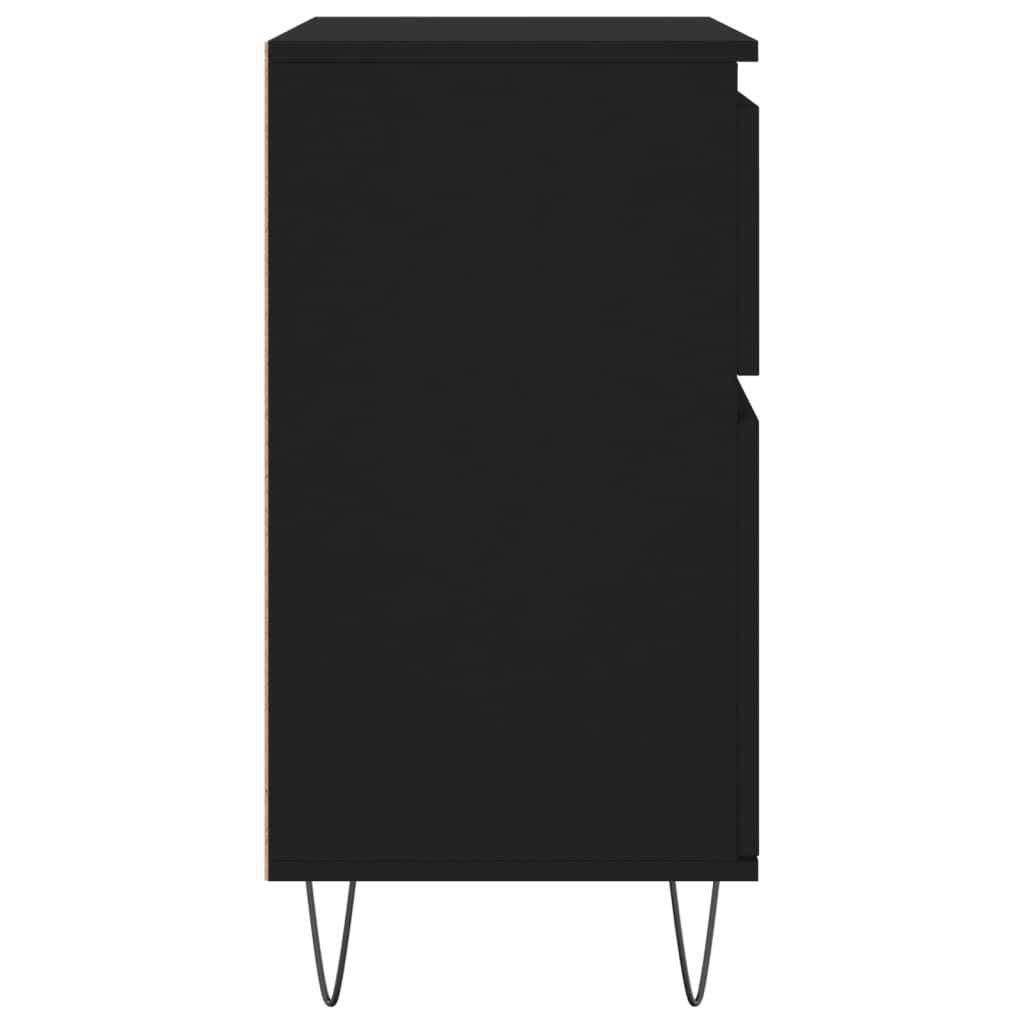 Credenza Nero 60x35x70 cm in Legno Multistrato 831117