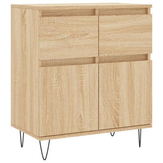 Credenza cassettiera mobile contenitore organizer cucina soggiorno salotto sonoma 60 x 35 x 70 cm legno ingegnerizzato marrone 02_0031605