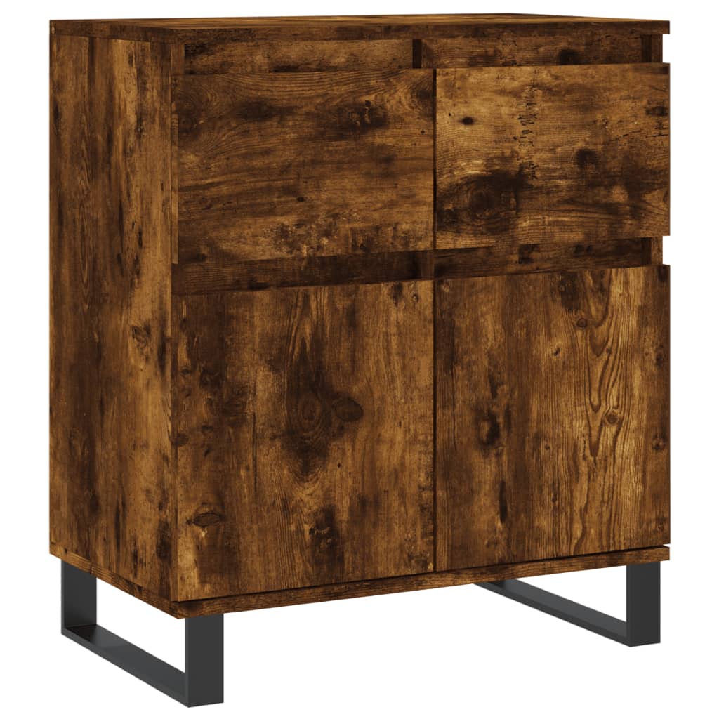Credenza Rovere Fumo 60x35x70 cm in Legno Multistrato 831129