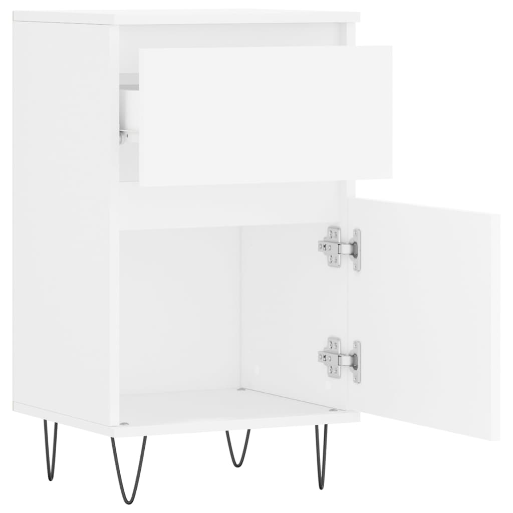 vidaXL Credenza Bianca 40x35x70 cm in Legno Multistrato