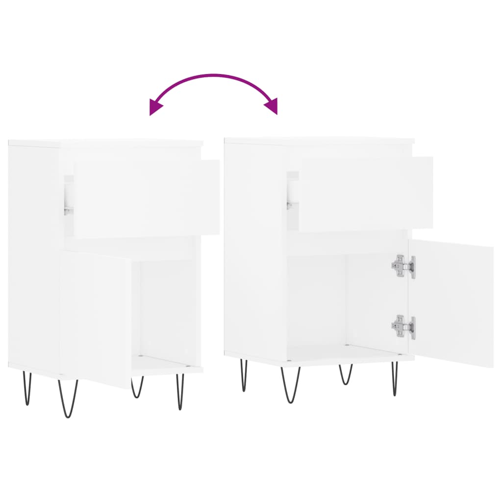 Credenza Bianca 40x35x70 cm in Legno Multistrato 831148