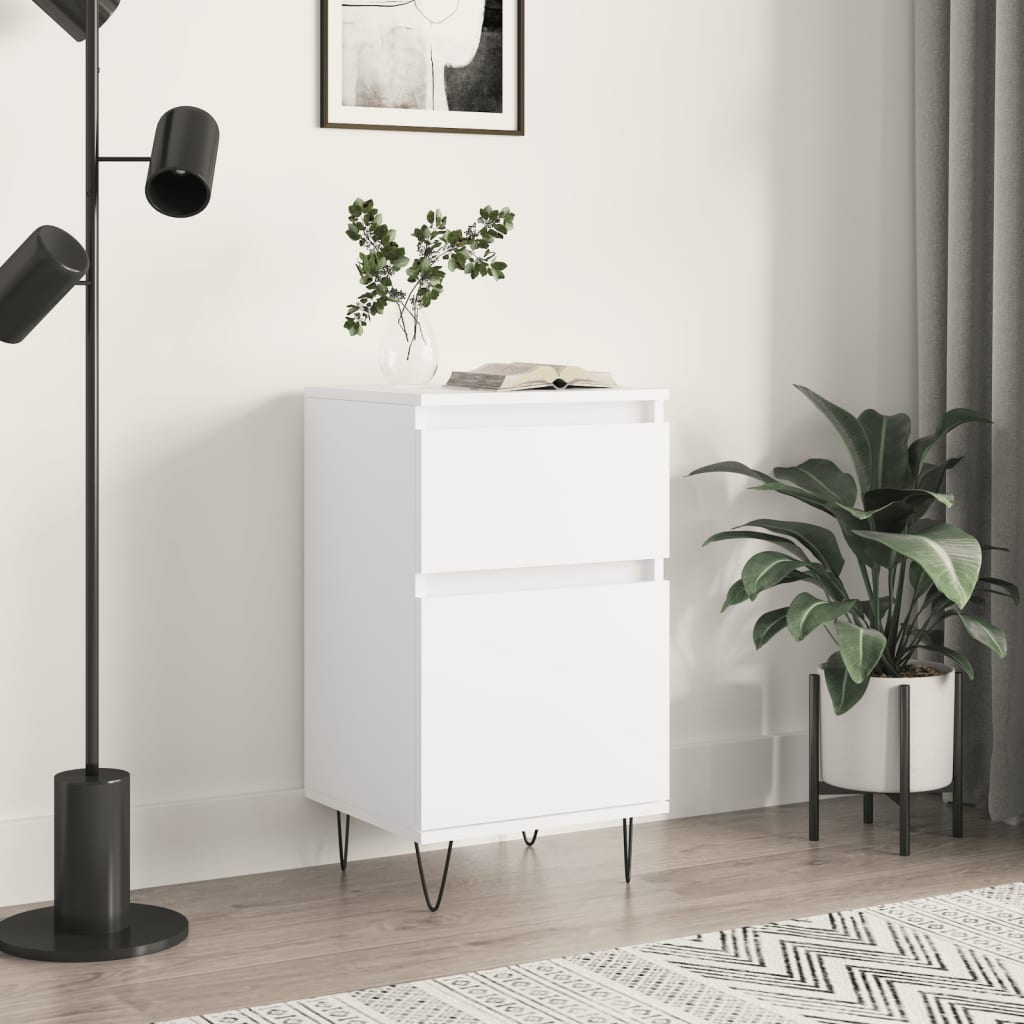 vidaXL Credenza Bianca 40x35x70 cm in Legno Multistrato