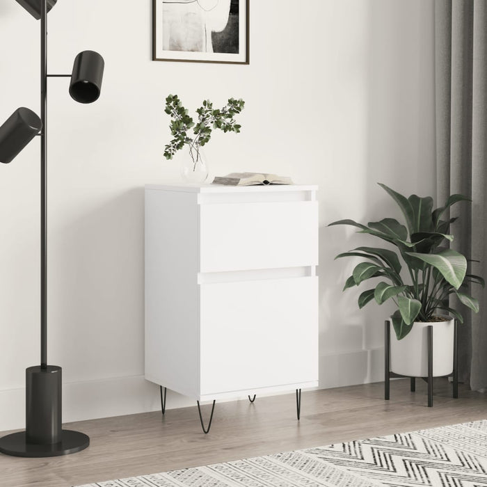 vidaXL Credenza Bianca 40x35x70 cm in Legno Multistrato