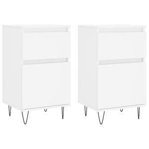 Credenze 2 pz Bianche 40x35x70 cm in Legno Multistrato 831149