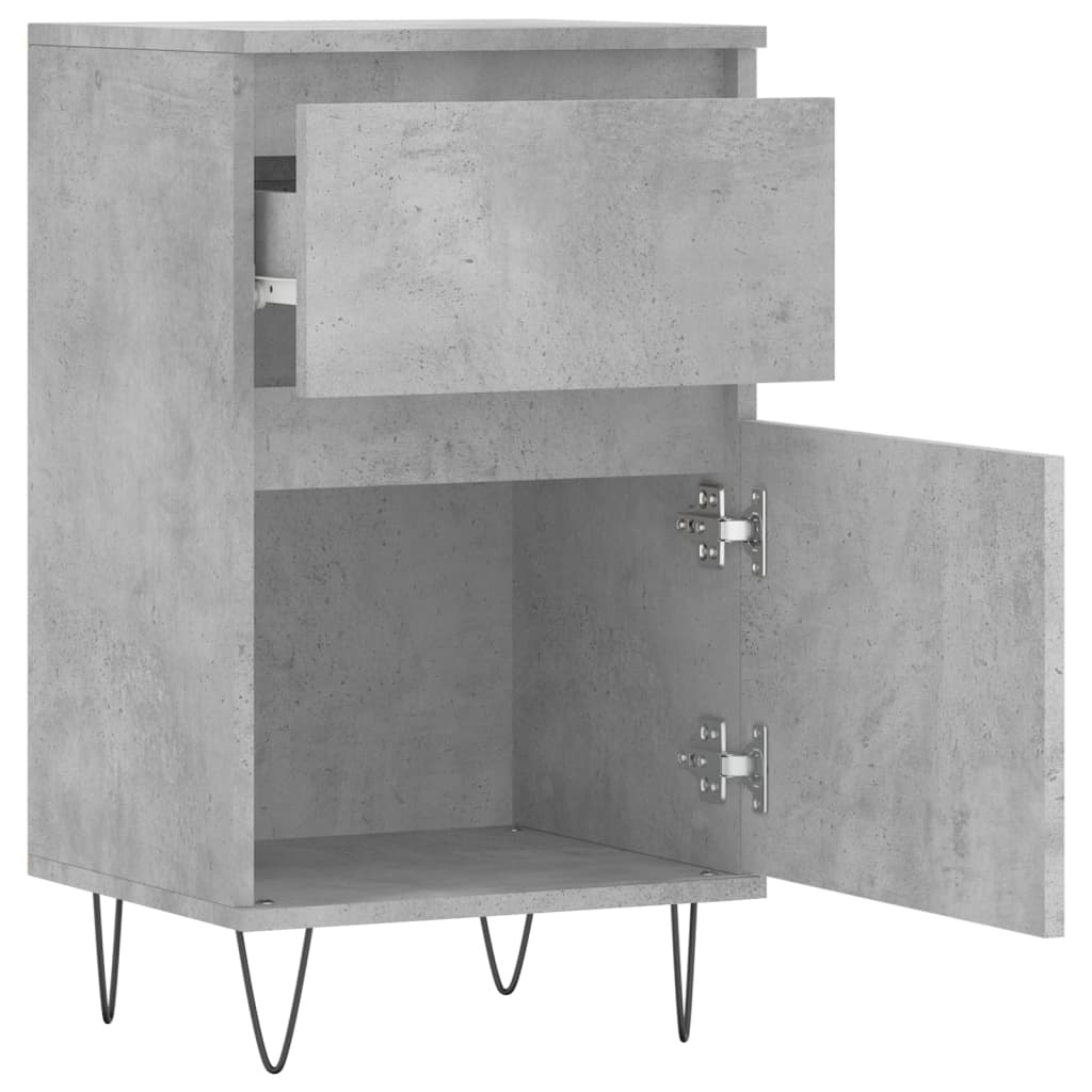 Credenza Grigio Cemento 40x35x70 cm in Legno Multistrato 831156