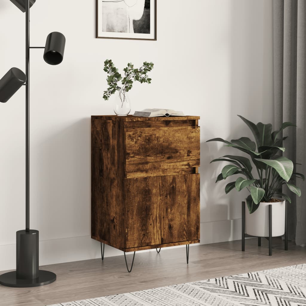 vidaXL Credenza Rovere Fumo 40x35x70 cm in Legno Multistrato