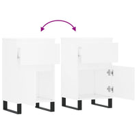 Credenze 2 pz Bianche 40x35x70 cm in Legno Multistrato 831165