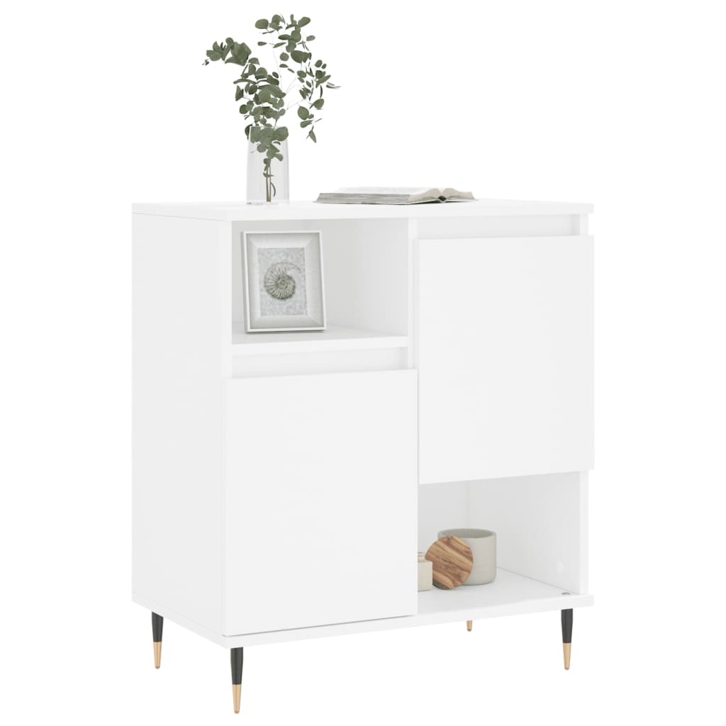 vidaXL Credenza Bianca 60x35x70 cm in Legno Multistrato