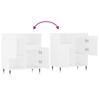 vidaXL Credenza Bianca 60x35x70 cm in Legno Multistrato
