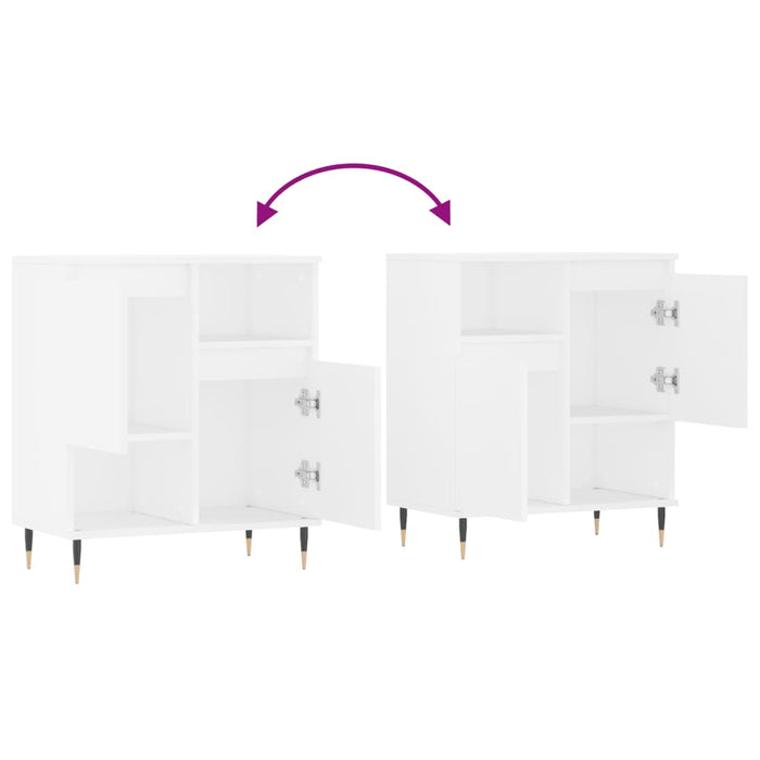 vidaXL Credenza Bianca 60x35x70 cm in Legno Multistrato