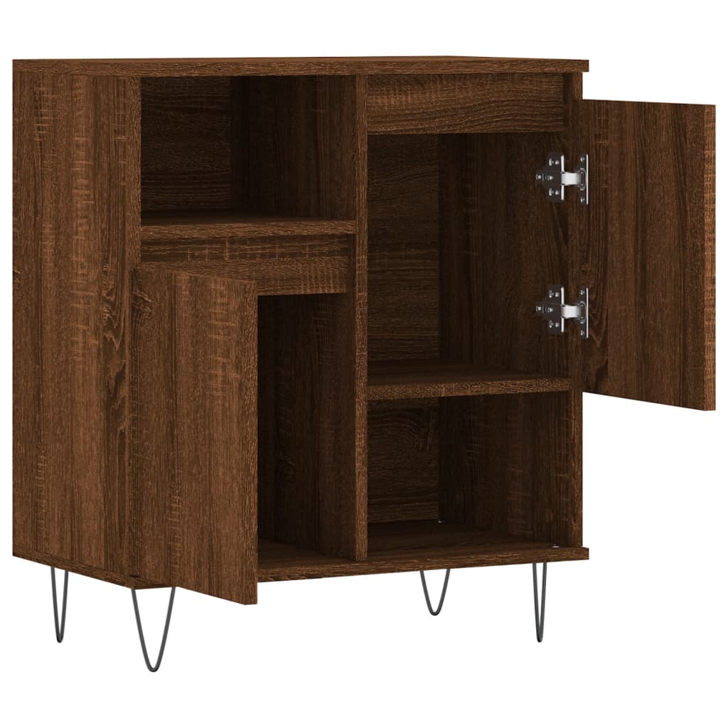 Credenza Rovere Marrone 60x35x70 cm in Legno Multistrato 831195