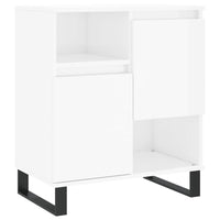 Credenza Bianco Lucido 60x35x70 cm in Legno Multistrato 831198