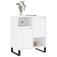 Credenza Bianco Lucido 60x35x70 cm in Legno Multistrato 831198