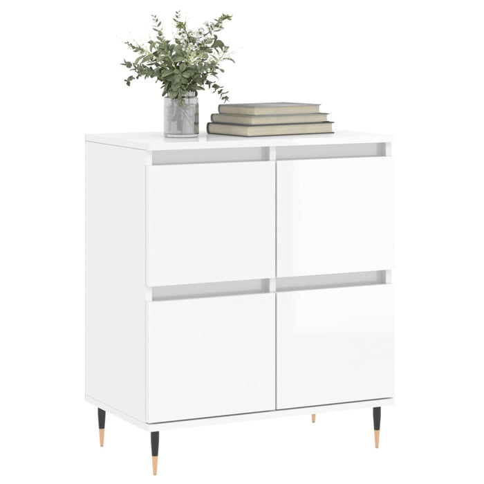 Credenza Bianco Lucido 60x35x70 cm in Legno Multistratocod mxl 128128